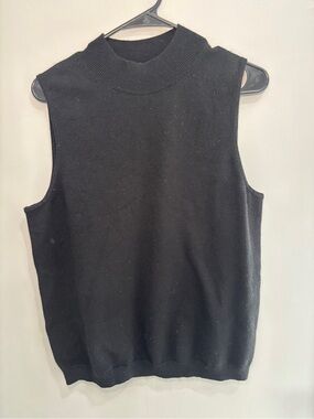 by Anthropologie Sweater Vest Mock Neck Sleeveless Sweater XL